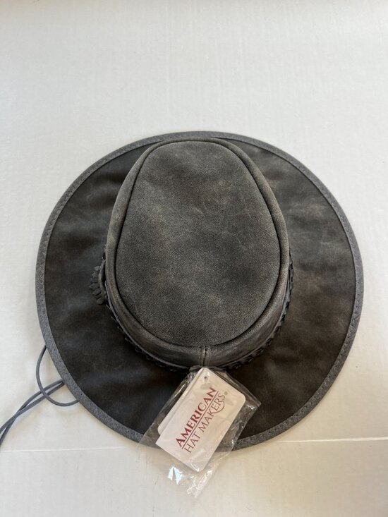Womens Crusher Leather Cowboy Hat American Hat Makers Premium Crushable Outback main image 4